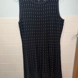 NIC+ZOE Black Dress with White Dots